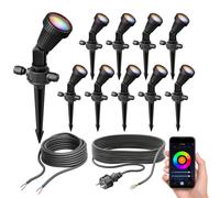 Lot de 10 projecteurs de jardin avec piquet de terre PIRK pour l'extérieur IP44 [EEK: F]