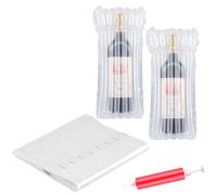 Lot de 10 protecteurs de bouteille de vin avec pompe