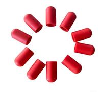 Lot de 10 protecteurs de tête de baguettes en silicone pour entraînement à faible volume avec texture lisse et compatibilité (rouge)