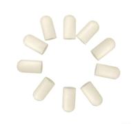 Lot de 10 protecteurs de tête de baguettes en silicone pour entraînement à faible volume avec texture lisse et compatibilité (blanc)