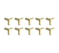Lot de 10 protections d'angle en fer, design esthétique antique pour étuis en bois, protège vos effets personnels contre les dommages (jaune)
