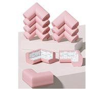 Lot de 10 Protections d'angle en Mousse pour bébé, Protection de Table pour Enfants, Convient pour Table Basse, Bureau, Meubles, cheminée, Coins Pointus (Rose)