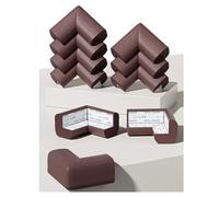 Lot de 10 Protections d'angle en Mousse pour bébé, Protection de Table pour Enfants, Convient pour Table Basse, Bureau, Meubles, cheminée, Coins Pointus (Marron)