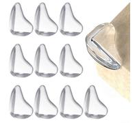 Lot de 10 protections d'angle pour meubles avec protections en PVC transparent, barrière rembourrée pour éviter les blessures dans les coins des tables, terrasses et placards
