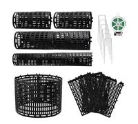 Lot de 10 protections de coffre avec piquets et attaches torsadées - Protecteurs d'arbres avec piquets d'animaux | Pour jardin, verger, parc, sécateur extérieur, tondeuse, animaux