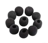 Lot de 10 protections de pare-brise en mousse pour casque de jeu, réduit le vent et le bruit ambiant pour améliorer la transmission audio et vocale (45 mm)