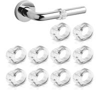 Lot de 10 protections de poignée de porte en silicone transparent | pare-chocs antichoc | réduction du bruit | anti-rayures | facile à installer pour la maison et le bureau