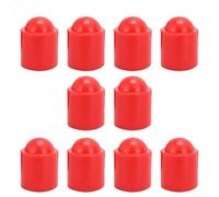Lot de 10 protections de queue de billard pour queue de billard américain et snooker pour queues de billard en caoutchouc pour éviter l'usure Noir/rouge (rouge)