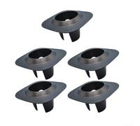 Lot de 10 protections de tête d'arrosage de pelouse en PVC avec motif disque pour éviter la prolifération de gazon autour de la tête, pour jardins, chemins et extérieur (5 pièces, noir)
