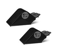 Lot de 10 protections de tondeuse compatibles avec la plupart des tondeuses Wahl, peignes de rechange extra longs - 3,2 cm, 3,8 cm, noir