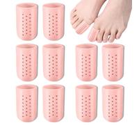 Lot de 10 Protections d'Orteils en Silicone Respirant, Protection pour Pieds, Gel Embouts Caps pour Soulager la Douleur et Protéger Vos Doigts de Pied et Gros Orteil