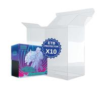 Lot de 10 Protections ETB - Compatible Pokémon | Boîte de Protection Transparent Elite Trainer Box pour Coffrets Dresseur d’Élite, Box Cartes Pokemon | Accessoire Pokémon TCG Premium