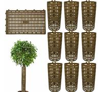 Lot de 10 protections extensibles pour tronc d'arbre - Protection contre les morsures sauvages et la tonte - Protection de tronc d'arbre, grille de protection en plastique pour empêcher les animaux de
