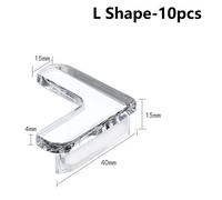 Lot De 10 Protections Lumineuses En Silicone Pour Bébé,Couvercle De Protection Des Bords Des Coins De Table,Prise Électrique,Protection Anti-Collision Pour Enfants - Type L Shape-10pcs