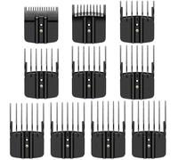 Lot de 10 protections pour tondeuse BaBylissPRO Barberology FX870, FX890, FX825 et FX673, adaptées aux tondeuses BaByliss avec clip à ressort en métal - Longueurs de coupe de 0,6 à 2,5 cm