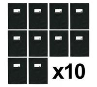 Lot De 10 Protège-Cahiers 21 X 29,7 Cm A4 Plastique Noir Apli