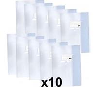 Lot de 10 protège-cahiers 21x29,7 cm A4 Apli transparent G