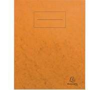 Lot de 10 protège-cahiers grands rabats en carte lustrée pour format 17x22 cm orange