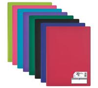 Lot de 10 Protège-documents Memphis A4, 40 vues, en polypro coloris assortis (8)