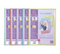 Lot de 10 Protège-documents personnalisable KREACOVER pastel 100 vues, polypro, coloris assortis (5)