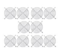 Lot de 10 protège-doigts en métallique pour ventilateur d'ordinateur 120 x 120 mm
