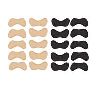 Lot de 10 protège-talons, coussinets de talon résistants aux rayures et confortables (5 paires noires et 5 paires beiges)