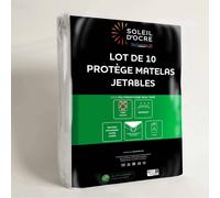 Lot De 10 Protèges Matelas Jetables 80x200 Cm, Par Soleil D'ocre