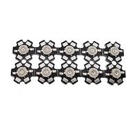Lot de 10 puces LED haute puissance sur carte 3 W Jaune 590-595 nm (400 mA - 500 mA/DC 2 V - 2,4 V/3 W super lumineuse SMD COB émetteur de lumière Diode avec 20 mm Noir étoile PCB