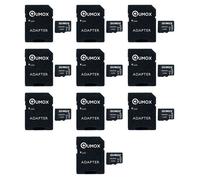 Lot de 10 Qumox Micro SD SDHC 32go 32Go 32g TF Carte Class 10 UHS-I 70MB-S 15MB-S pour Appareils Photo, Drones,Smartphone