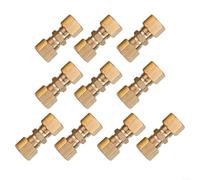 Lot de 10 raccords de frein droits en laiton 1,9 cm double pour évasement | Compatible avec double pour évasement, inversé pour les designs évasés, joint sécurisé sans fuite, installation facile