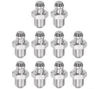 Lot de 10 raccords de graisse droits en acier inoxydable M8 x 1 mm pour lubrification des roulements dans la fabrication et l'ingénierie