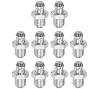 Lot de 10 raccords de graisse hydrauliques droits M8 x 1 mm en acier | Lot de 10 raccords de graisse hydraulique droits avec filetage M8 x 1 mm pour remplacer les anciens accessoires de