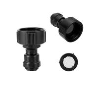 Lot de 10 raccords de robinet à filetage femelle 1/2" avec filtre en maille for tuyau de 8 mm, connecteurs rapides noirs for irrigation de jardin, pelouse, plantes et fleurs, filetage F 8 mm vers 1/2"