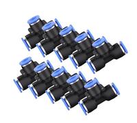 Lot de 10 raccords pneumatiques en T 8 mm IQS 3 voies