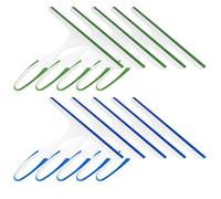 Lot de 10 raclettes de douche pour portes en verre et voiture - Un lot de dix raclettes, parfaites pour un usage commercial ou les grands ménages, avec le même design de nettoyage sans traces et des