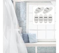 Lot de 10 rails de guidage pour volet roulant avec joint à brosse en ABS Blanc 60 x 23 mm