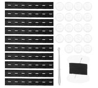 Lot de 10 rallonges de ceinture de pantalon - Réglable - Élastique - Avec boutons et kit de couture - Bobine de ruban à coudre plate avec boutonnières pour pantalons, jeans, jupes, femmes et hommes