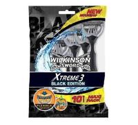 Lot de 10 rasoirs jetables Xtreme3 Black - Tete de rasage pivotante - Lames flexibles - Plaquette enrichie a l'aloe vera