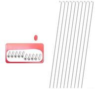 Lot de 10 rayons de vélo en acier inoxydable avec embouts de rayon de 254 mm à 275 mm pour roues de vélo de route et VTT de 26 à 29" (270 mm)