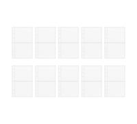 Lot de 10 recharges A6 transparentes pour classeur à anneaux - Films de protection rechargeables pour , cartes postales, journal, planificateur, projet d'étude, planification, classe, ski