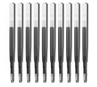 Lot de 10 recharges de gel universelles bleu/noir pour stylo rétractable 0,5 mm/0,7 mm, écriture lisse, bureau, école, papeterie de bureau