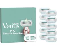 Lot De 10 Recharges De Rasoir Pour Femmes Pro Smooth Sensitive Pour Peaux Sensibles, Authentiques, Cartouches A 3 Lames Et Avec Une Touche D¿Aloe Vera Contre Irritation Due Au Rasage