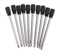 Lot de 10 recharges de stylo à bille de rechange pour stylos à bille à action torsadée, cartouche standard pour écriture lisse