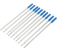 Lot de 10 recharges de stylo à bille remplaçables à encre bleue pour l'écriture, le bureau, les fournitures scolaires et le traitement attrayant