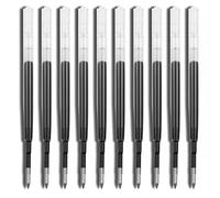 Lot de 10 recharges d'encre gel universelles pour stylos rétractables, pointe de 0,5 mm/0,7 mm, écriture lisse, bureau, école, papeterie, lot de 10