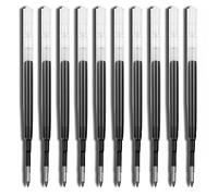 Lot de 10 recharges d'encre gel universelles pour stylos rétractables, pointe de 0,5 mm/0,7 mm, écriture lisse, bureau, école, papeterie, lot de 10