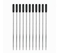 Lot de 10 recharges d'encre noire de 11,4 cm pour stylos à bille Twist, pointe moyenne de 1 mm, compatible avec Cross 8513