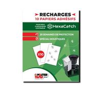 MASTER TRAP BY FAVEX - Lot de 10 recharges pour piège Hexacatch Anti pontes - Anti-moustique et moustiques tigres - Limite la reproduction des moustiques - Sans insecticide - 10 Papiers adhésifs
