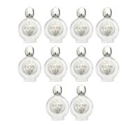 Lot de 10 récipients cosmétiques en verre incassable avec motif rose élégant de 15 ml pour liquides de beauté portables et projets d'artisanat