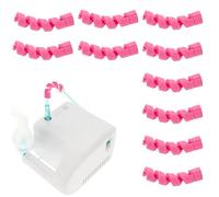 Lot de 10 Redresseur à Sertir de Support Tube d'Oxygène, support de tube à oxygène pour réservoir d'oxygène, tuyau d'oxygène, canule nasale, Accessoires Tube Oxygène Canule Nasale (rose)